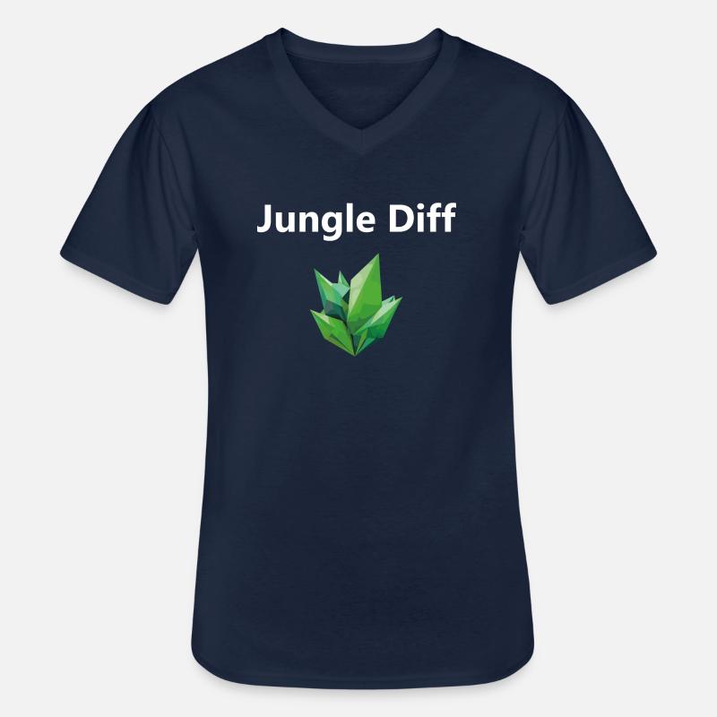 league legend Jungle Diff Weiß - Männer-T-Shirt mit V-Ausschnitt - Navy
