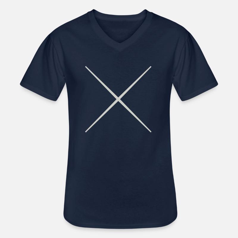 kreuz frei - Männer-T-Shirt mit V-Ausschnitt - Navy