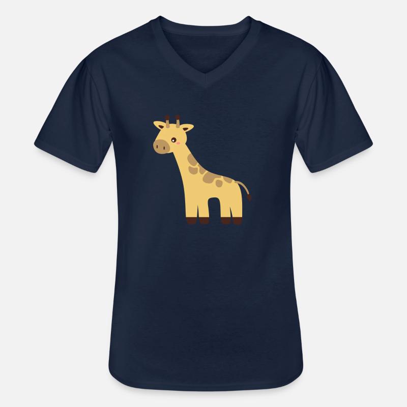 Giraffe - Männer-T-Shirt mit V-Ausschnitt - Navy