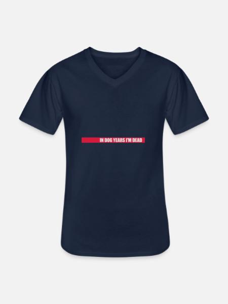 in dog years Dead - Men's V-Neck T-Shirt - navy