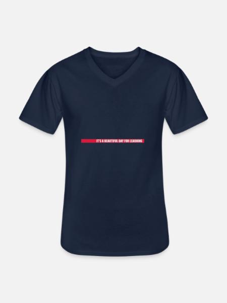 beautiful day for learning - Men's V-Neck T-Shirt - navy
