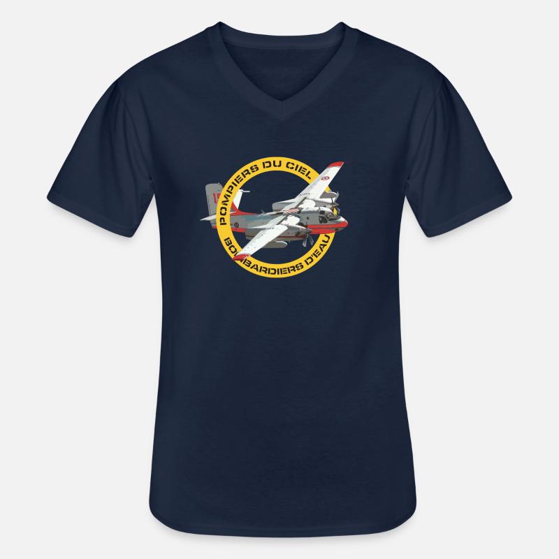 Wasserbomber-Tracker - Männer-T-Shirt mit V-Ausschnitt - Navy