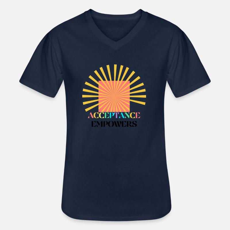 Acceptance Empowers - Männer-T-Shirt mit V-Ausschnitt - Navy