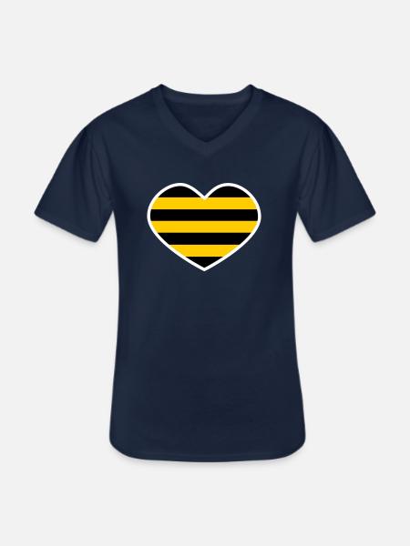 Rodent heart - Men's V-Neck T-Shirt - navy