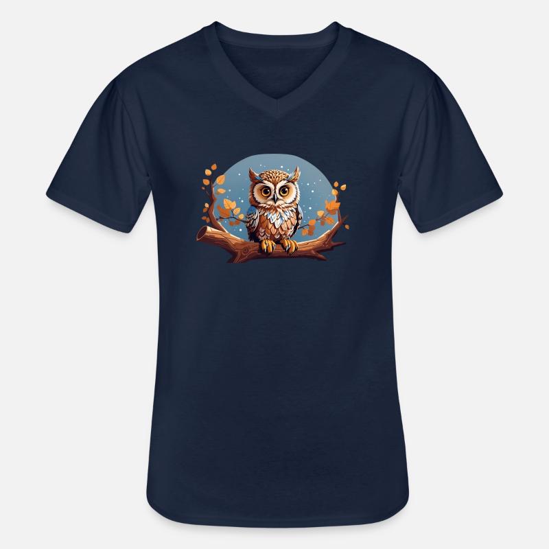 Sterneneule - Männer-T-Shirt mit V-Ausschnitt - Navy