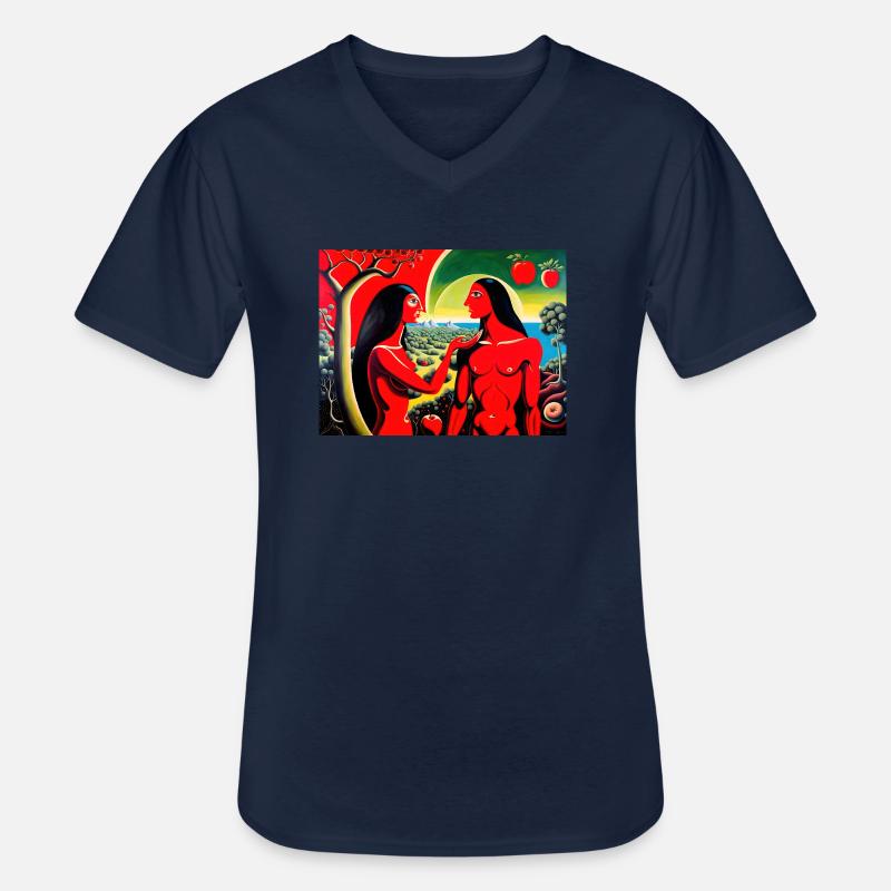 Verlorenes Paradies #4 - Männer-T-Shirt mit V-Ausschnitt - Navy