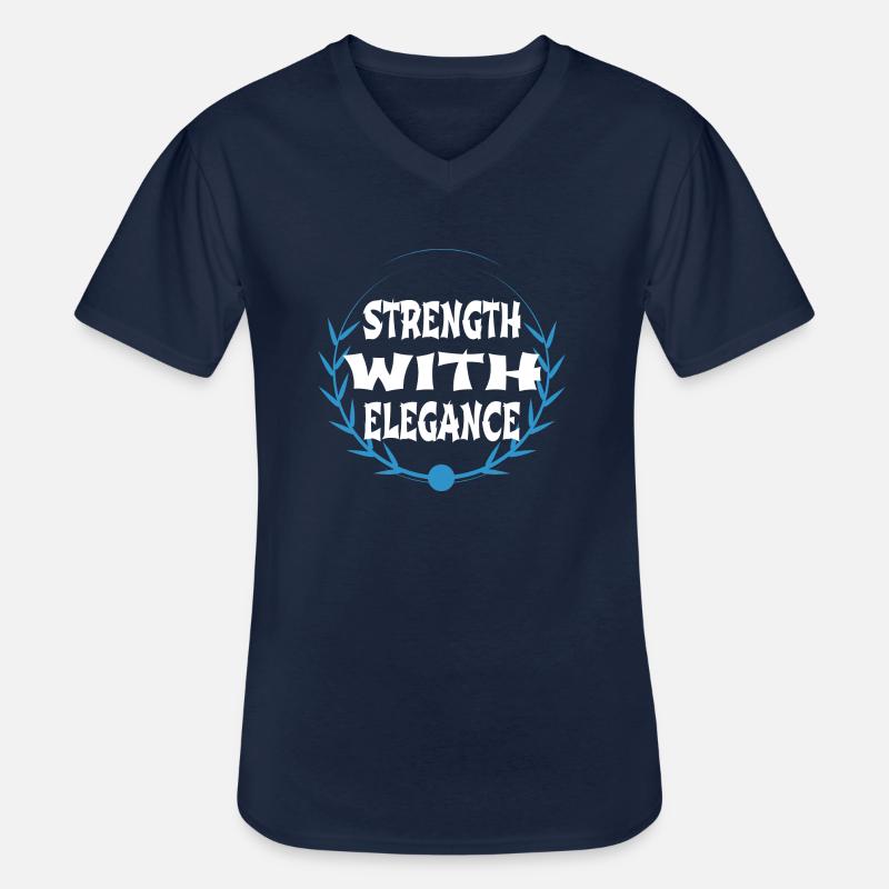 grace quotes empowerment tools - Männer-T-Shirt mit V-Ausschnitt - Navy
