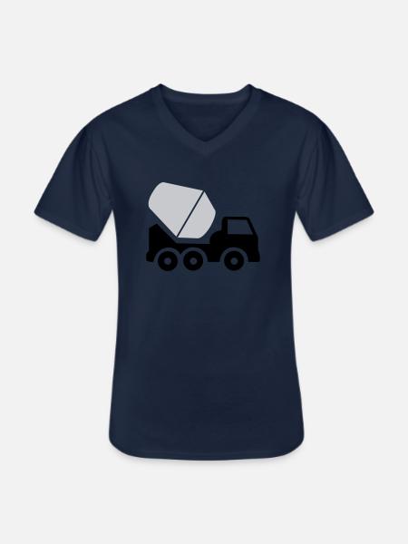 bauarbeit bagger fahrzeug - Männer-T-Shirt mit V-Ausschnitt - Navy