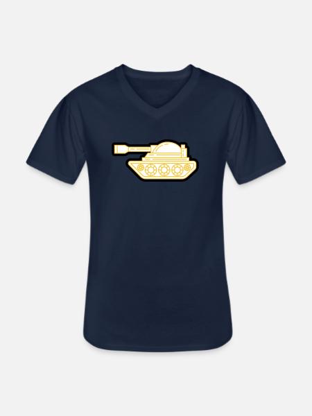 tank - Men's V-Neck T-Shirt - navy
