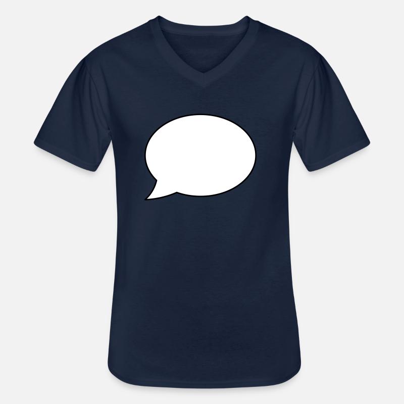Sprechblase leer - Männer-T-Shirt mit V-Ausschnitt - Navy