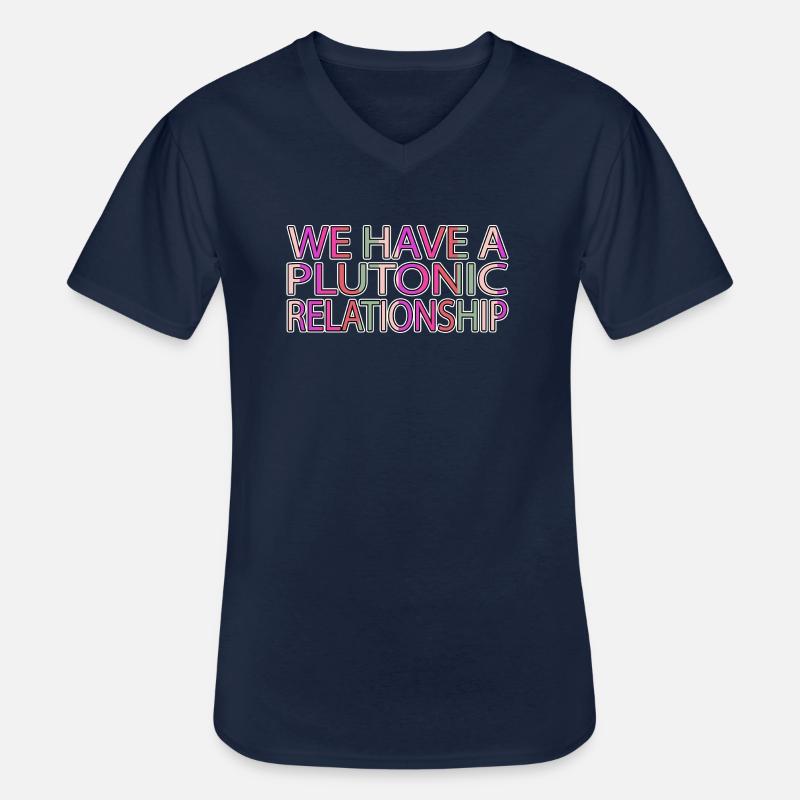 jokes telescopes statement astronomy - Männer-T-Shirt mit V-Ausschnitt - Navy