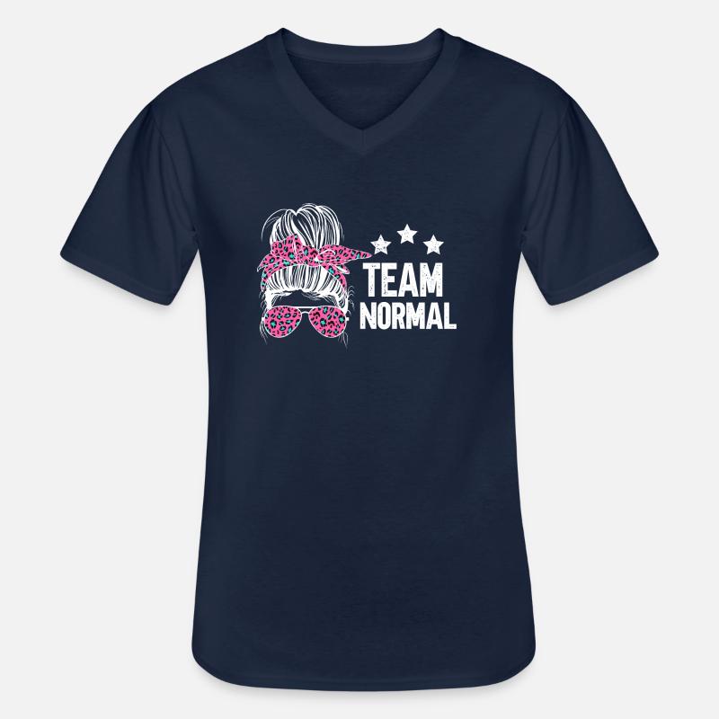Team Normal - Männer-T-Shirt mit V-Ausschnitt - Navy