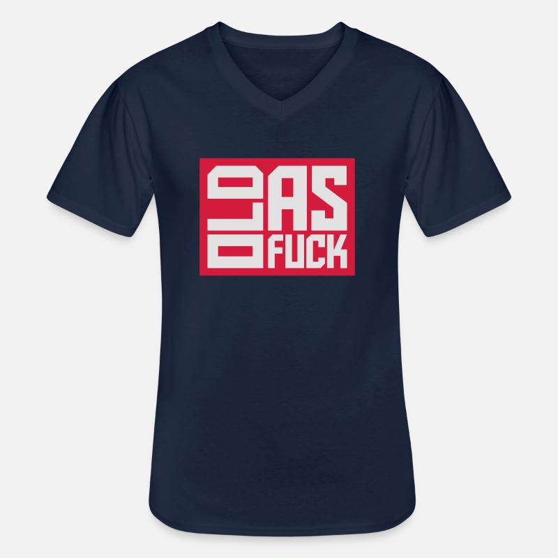 old AF Text Logo - Männer-T-Shirt mit V-Ausschnitt - Navy