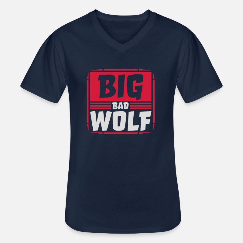 big bad wolf Zitat - Männer-T-Shirt mit V-Ausschnitt - Navy