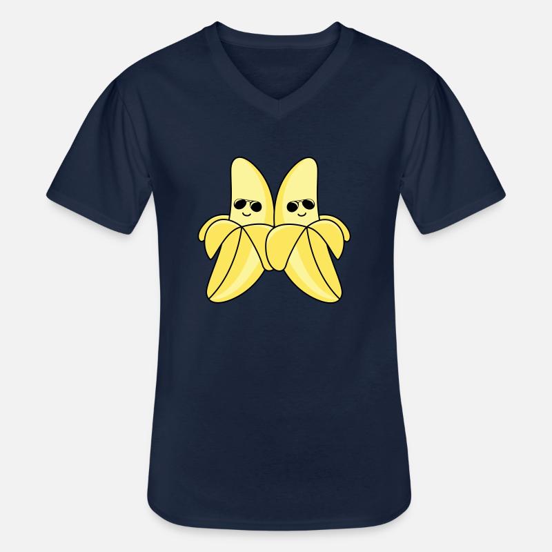 cool bananas - Männer-T-Shirt mit V-Ausschnitt - Navy