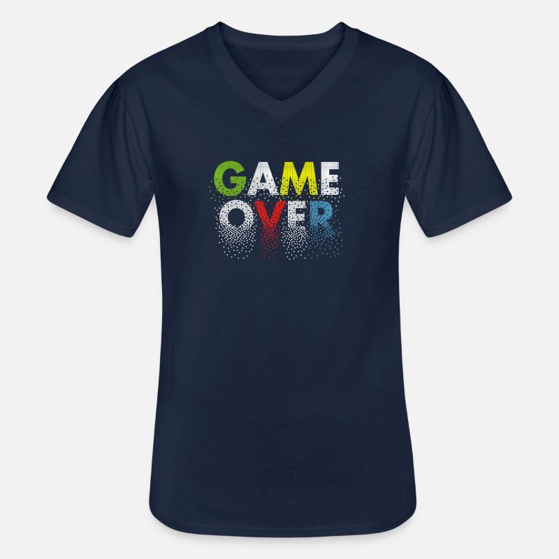 Game Over - tolle Geschenkidee - Männer-T-Shirt mit V-Ausschnitt - Navy