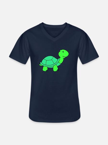 turtle - Men's V-Neck T-Shirt - navy