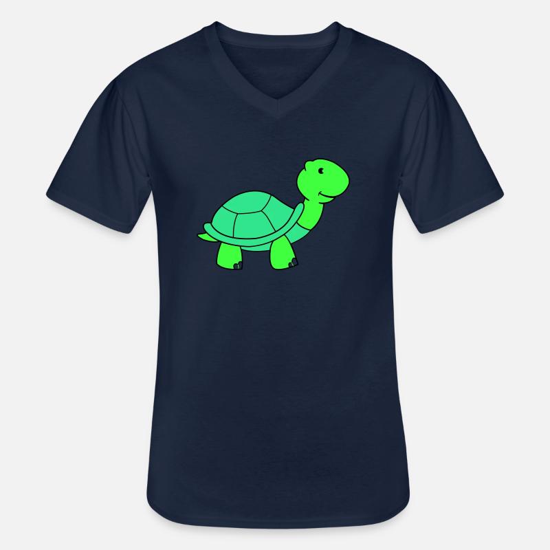 schildkröte - Männer-T-Shirt mit V-Ausschnitt - Navy