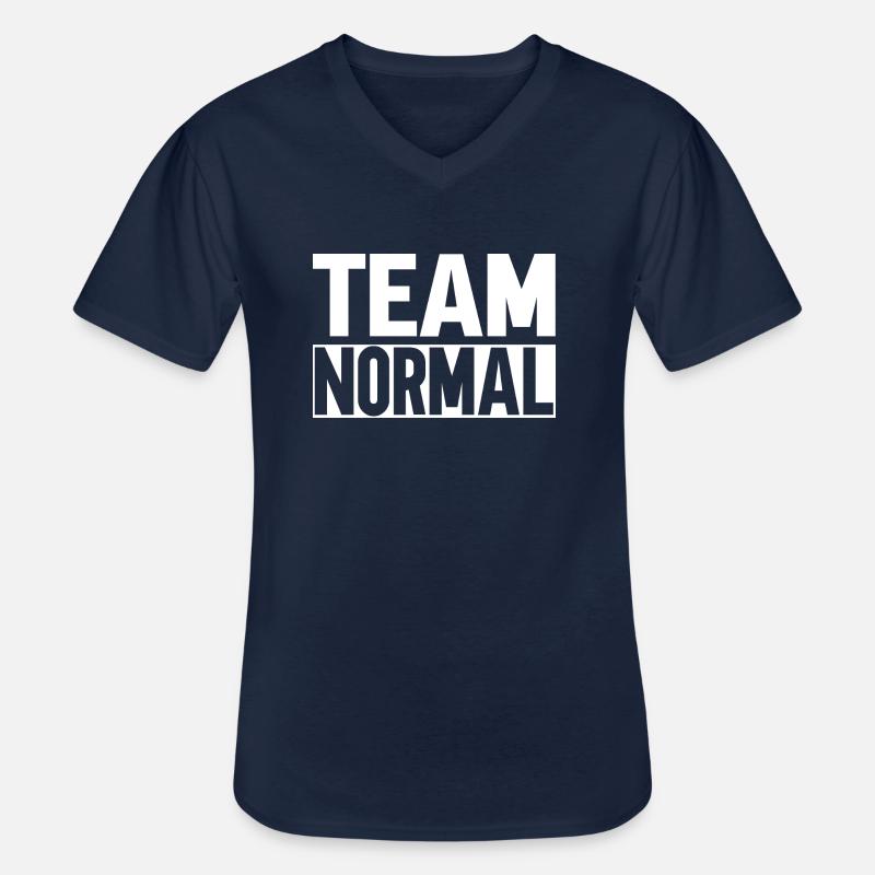 Team Normal - Männer-T-Shirt mit V-Ausschnitt - Navy