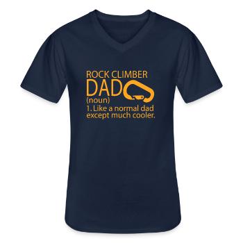 Climber - Men's V-Neck T-Shirt - navy - Front - AI Model Male 178 dark (178cm)