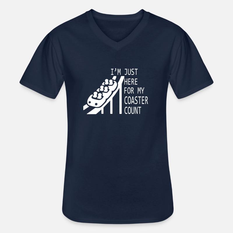 Rollercoaster Achterbahn - Männer-T-Shirt mit V-Ausschnitt - Navy