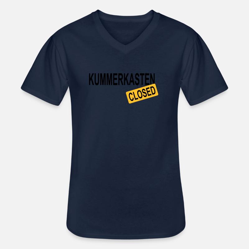 Kummerkasten - closed - Männer-T-Shirt mit V-Ausschnitt - Navy