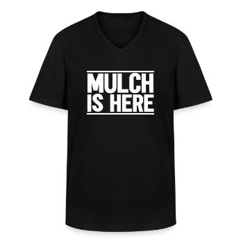 Le paillis est là - T-shirt col V Homme - noir - Devant - AI Model Male 178 dark (178cm)
