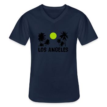 los angeles - Männer-T-Shirt mit V-Ausschnitt - Navy - Vorne - AI Model Male 178 dark (178cm)