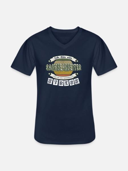 Sachbearbeiter - Männer-T-Shirt mit V-Ausschnitt - Navy