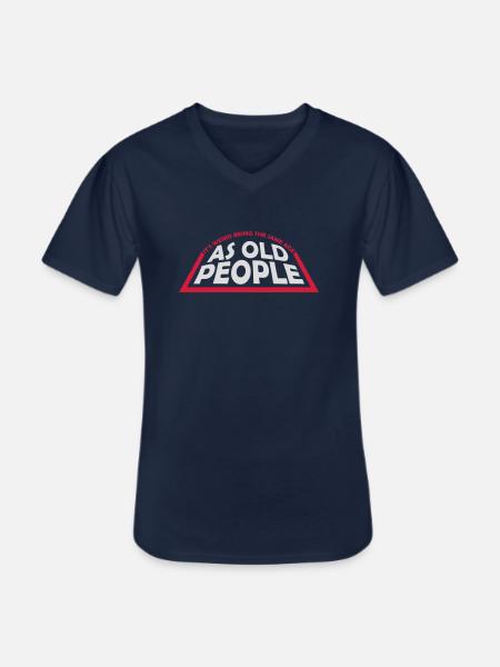 être âgé - T-shirt col V Homme - marine