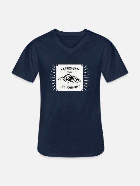 Après-Ski St. Johann - Männer-T-Shirt mit V-Ausschnitt - Navy