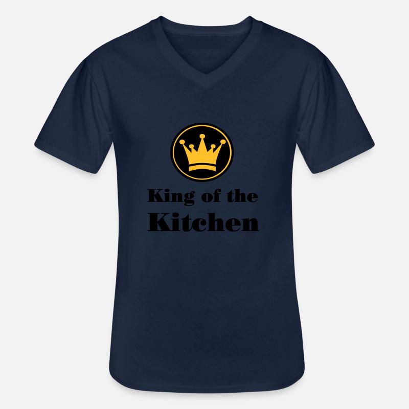 Koch - Männer-T-Shirt mit V-Ausschnitt - Navy