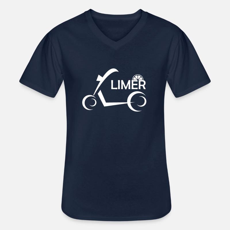 E-Scooter E-Roller Scooter - Männer-T-Shirt mit V-Ausschnitt - Navy