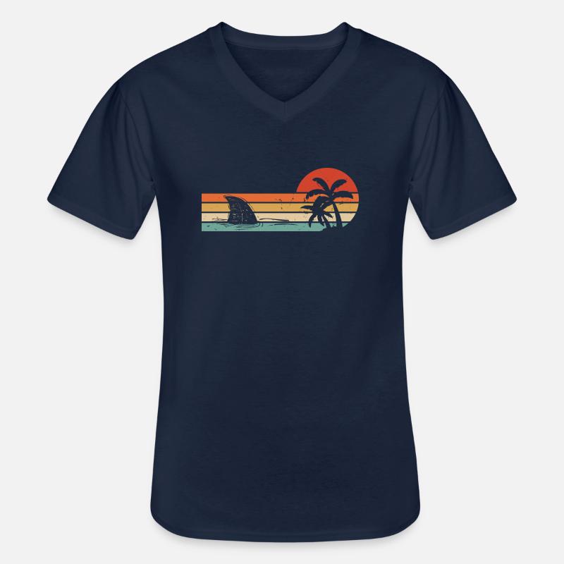 Requin requin - Haifisch - Männer-T-Shirt mit V-Ausschnitt - Navy