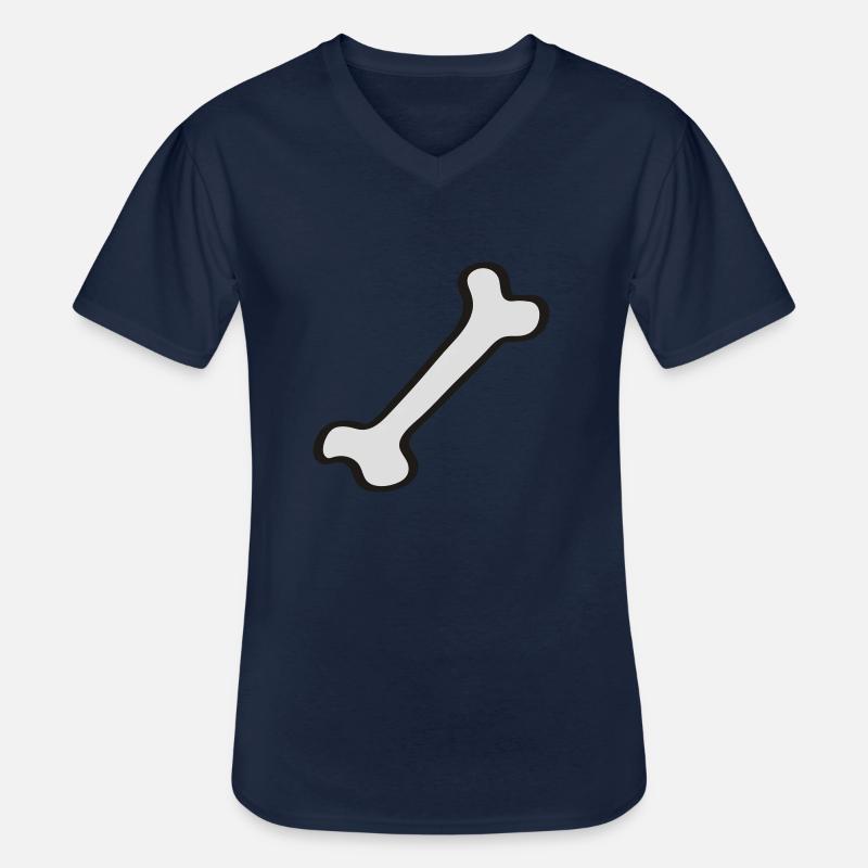 Knochen - Bone 2 - Männer-T-Shirt mit V-Ausschnitt - Navy