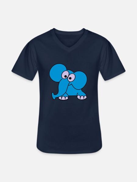 elefant - Männer-T-Shirt mit V-Ausschnitt - Navy