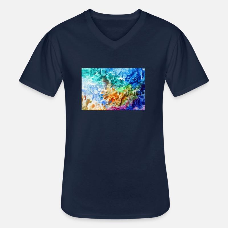 57Sentitoks - Männer-T-Shirt mit V-Ausschnitt - Navy