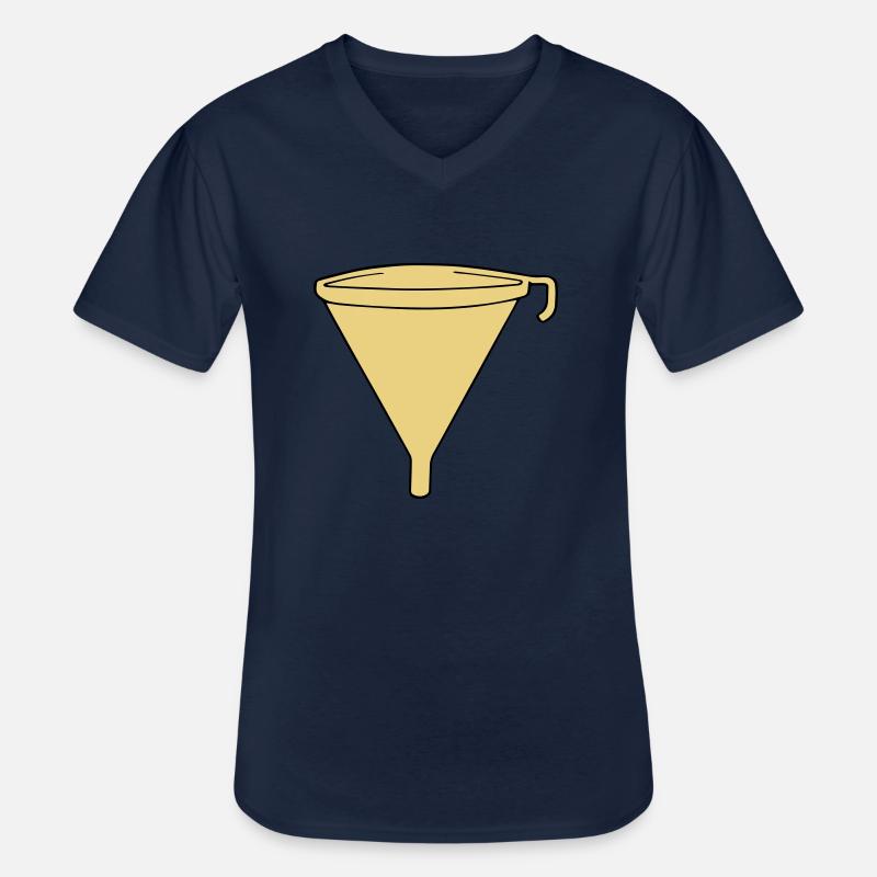funell - Männer-T-Shirt mit V-Ausschnitt - Navy