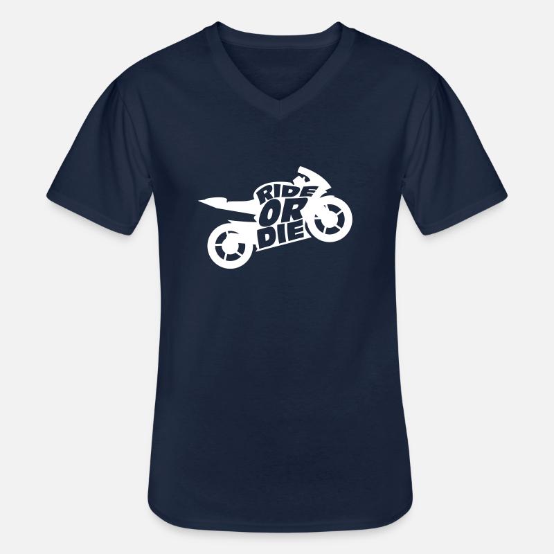 Reiten oder sterben - Männer-T-Shirt mit V-Ausschnitt - Navy