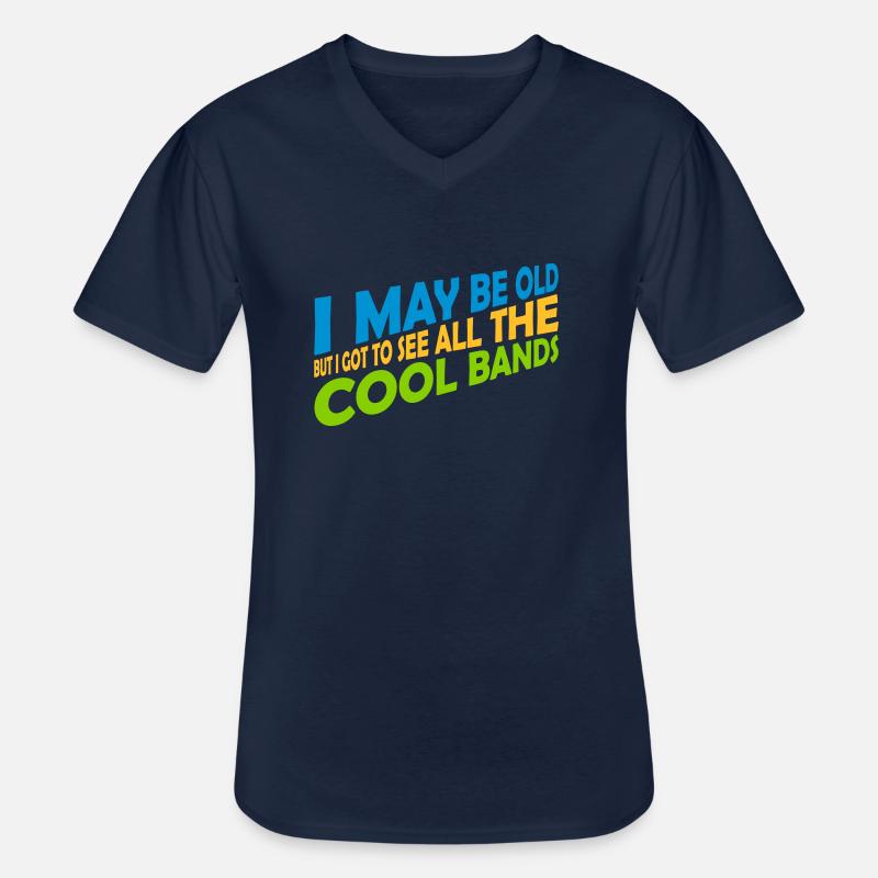 I may be old - Männer-T-Shirt mit V-Ausschnitt - Navy