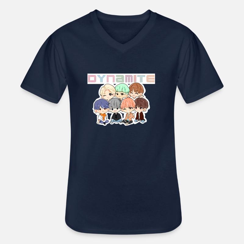 Dynamit. - Männer-T-Shirt mit V-Ausschnitt - Navy