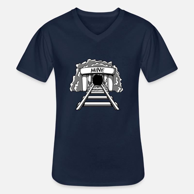 Bergbau Mine Eingang - Männer-T-Shirt mit V-Ausschnitt - Navy