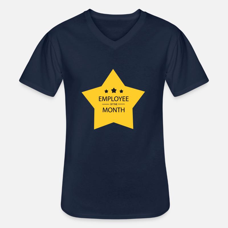 Mitarbeiter des Monats - Männer-T-Shirt mit V-Ausschnitt - Navy