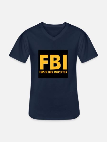 FBI - Männer-T-Shirt mit V-Ausschnitt - Navy