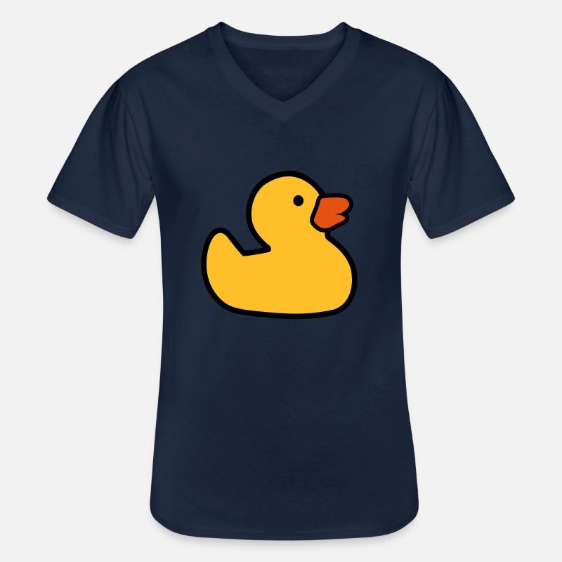 Ente - Männer-T-Shirt mit V-Ausschnitt - Navy