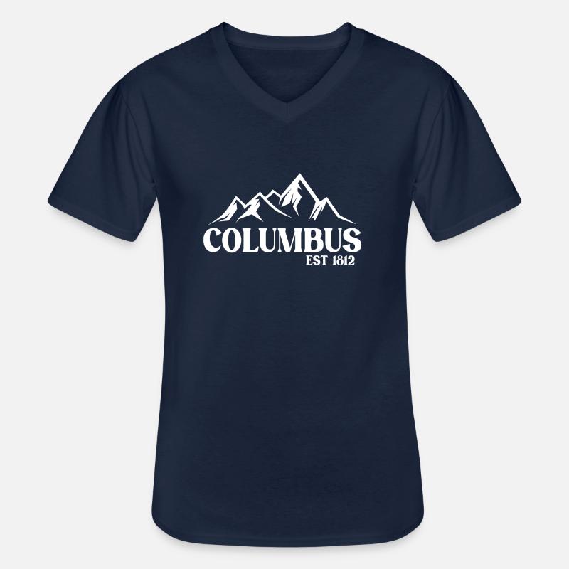 Columbus Ohio - Männer-T-Shirt mit V-Ausschnitt - Navy
