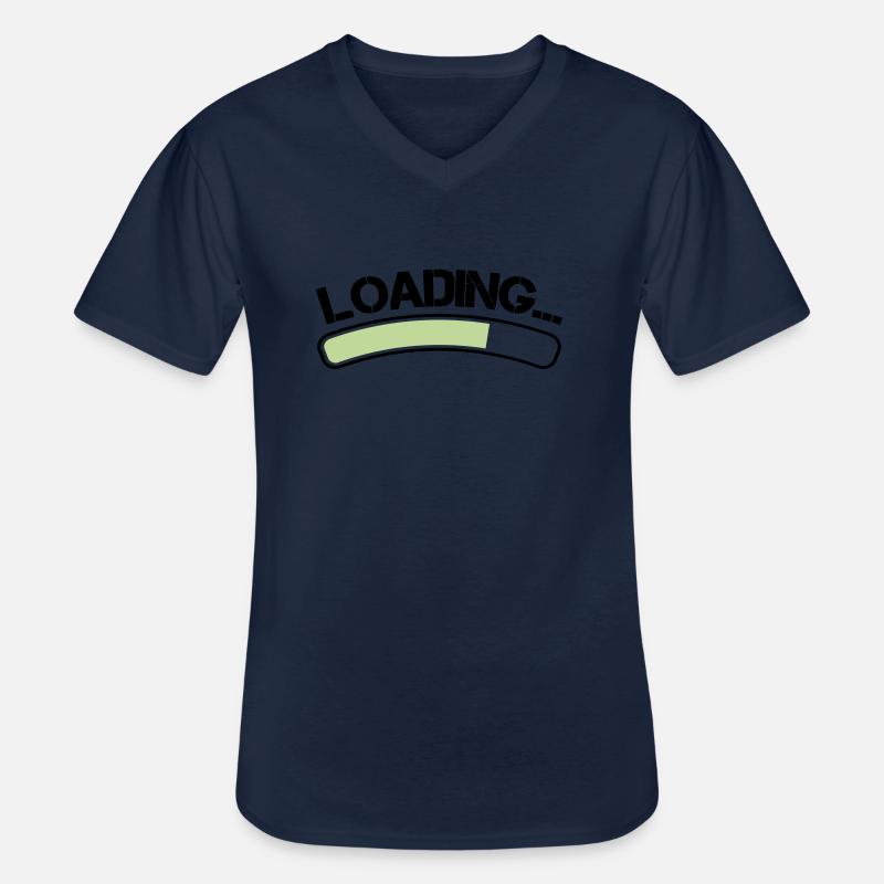 loading - Männer-T-Shirt mit V-Ausschnitt - Navy