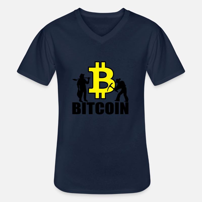 Bitcoin Satoshi Nakamoto - Männer-T-Shirt mit V-Ausschnitt - Navy