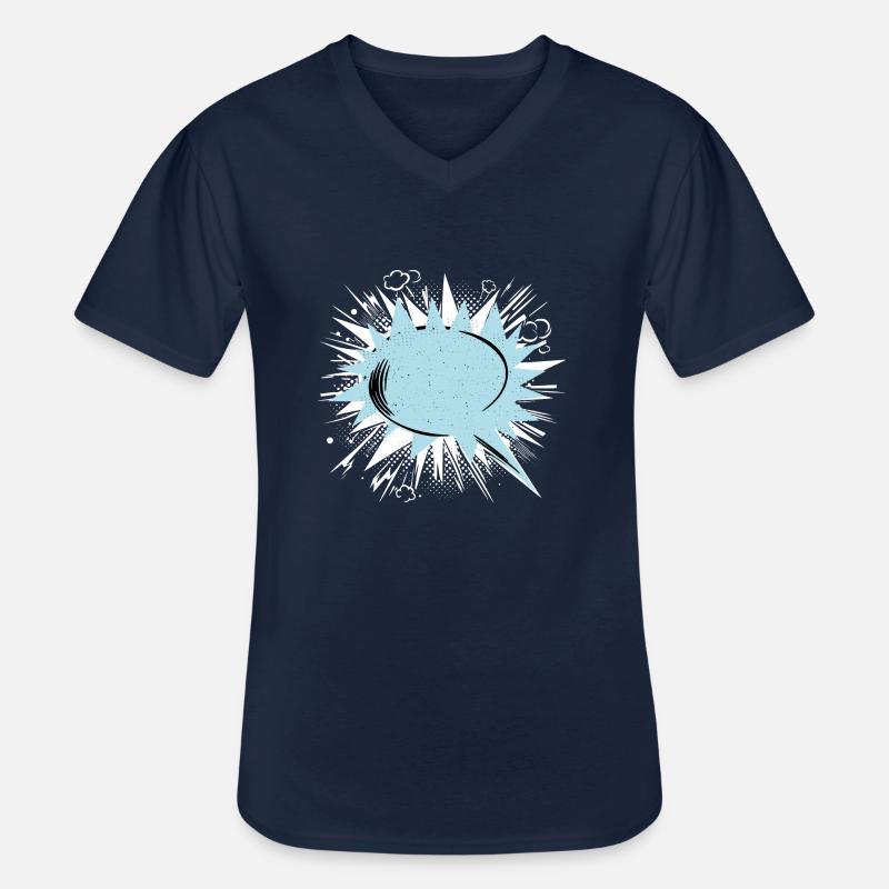Sprechblase leer - Männer-T-Shirt mit V-Ausschnitt - Navy