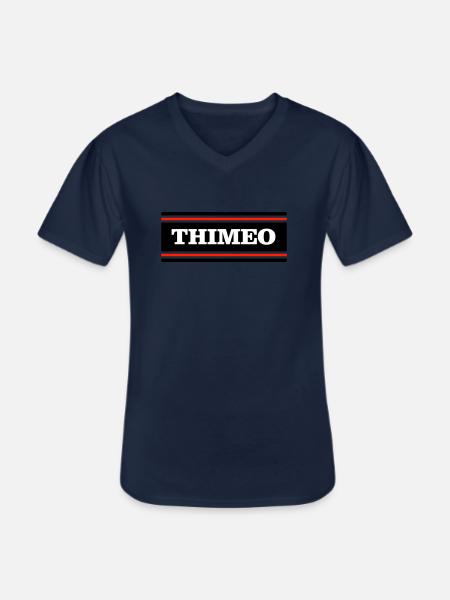 THIMEO - T-shirt col V Homme - marine
